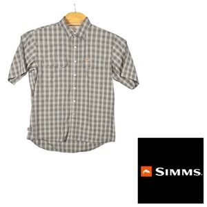 Simms Fishing Pearl Snap Western Shirt‎ Mens Med Outdoors Gorpcore Lake Boating
